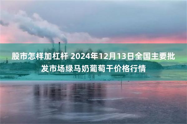 股市怎样加杠杆 2024年12月13日全国主要批发市场绿马奶葡萄干价格行情